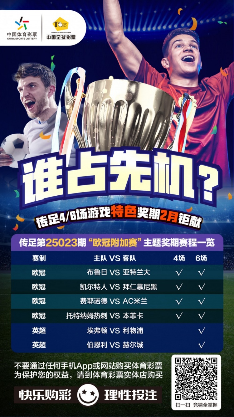  誰(shuí)占先機？！傳足特色獎期第25023期聚焦歐冠附加賽