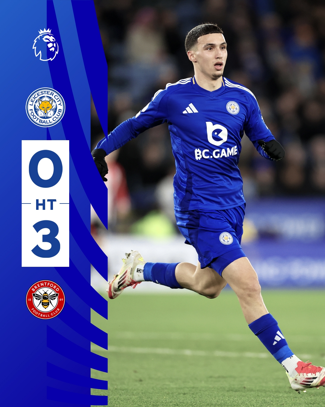  半場(chǎng)0-3！萊斯特若不進(jìn)球輸球，將主場(chǎng)6連敗0進(jìn)球創(chuàng  )歷史最糟戰績(jì)