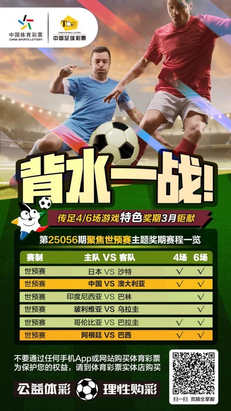  國足背水一戰！傳足特色獎期第25056期聚焦世預賽