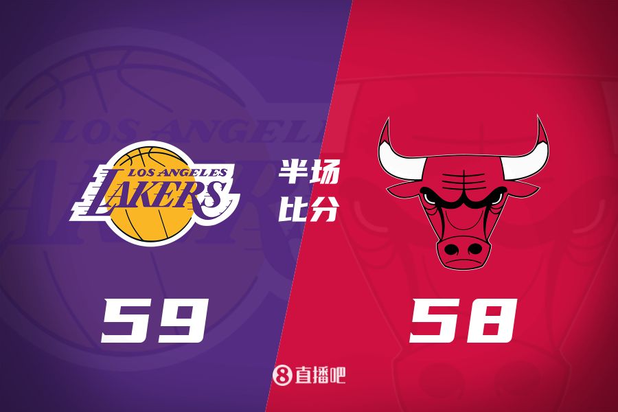  文森特壓哨三分&詹姆斯10+5+7！湖人半場(chǎng)反超公牛1分