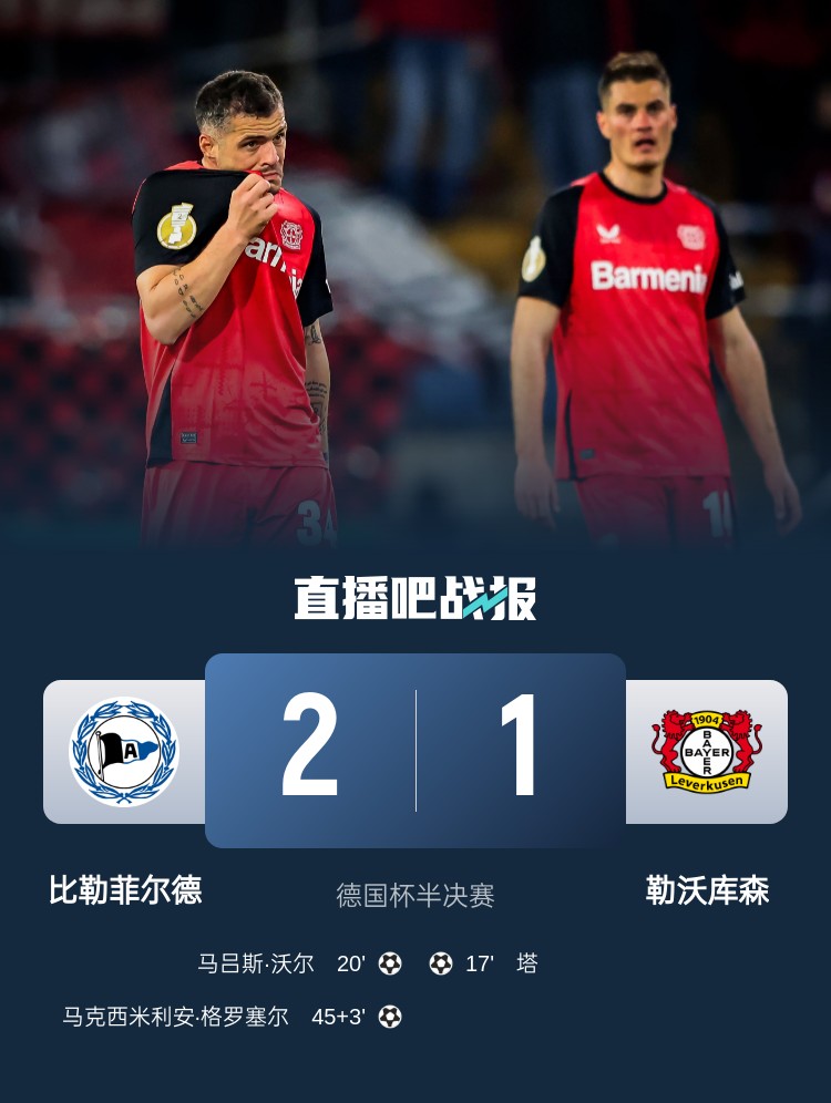  比勒菲爾德是史上第4支晉級德國杯決賽的德丙球隊，此前3隊未奪冠