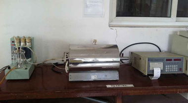 某陶瓷有限公司KZDL-4型快速智能定硫儀現場(chǎng)照片